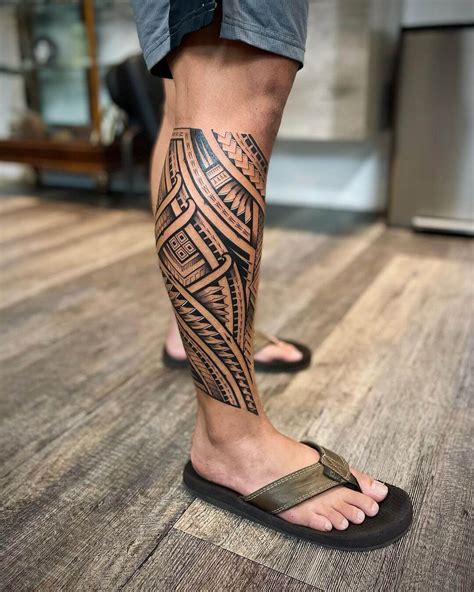 tattoos for legs for guys|tribal leg tattoos for men.